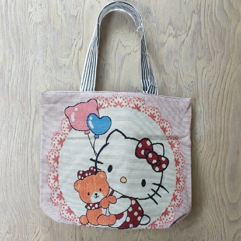 Hello Kitty Large Woven Waterproof Tote Bag - Picture 1 of 10